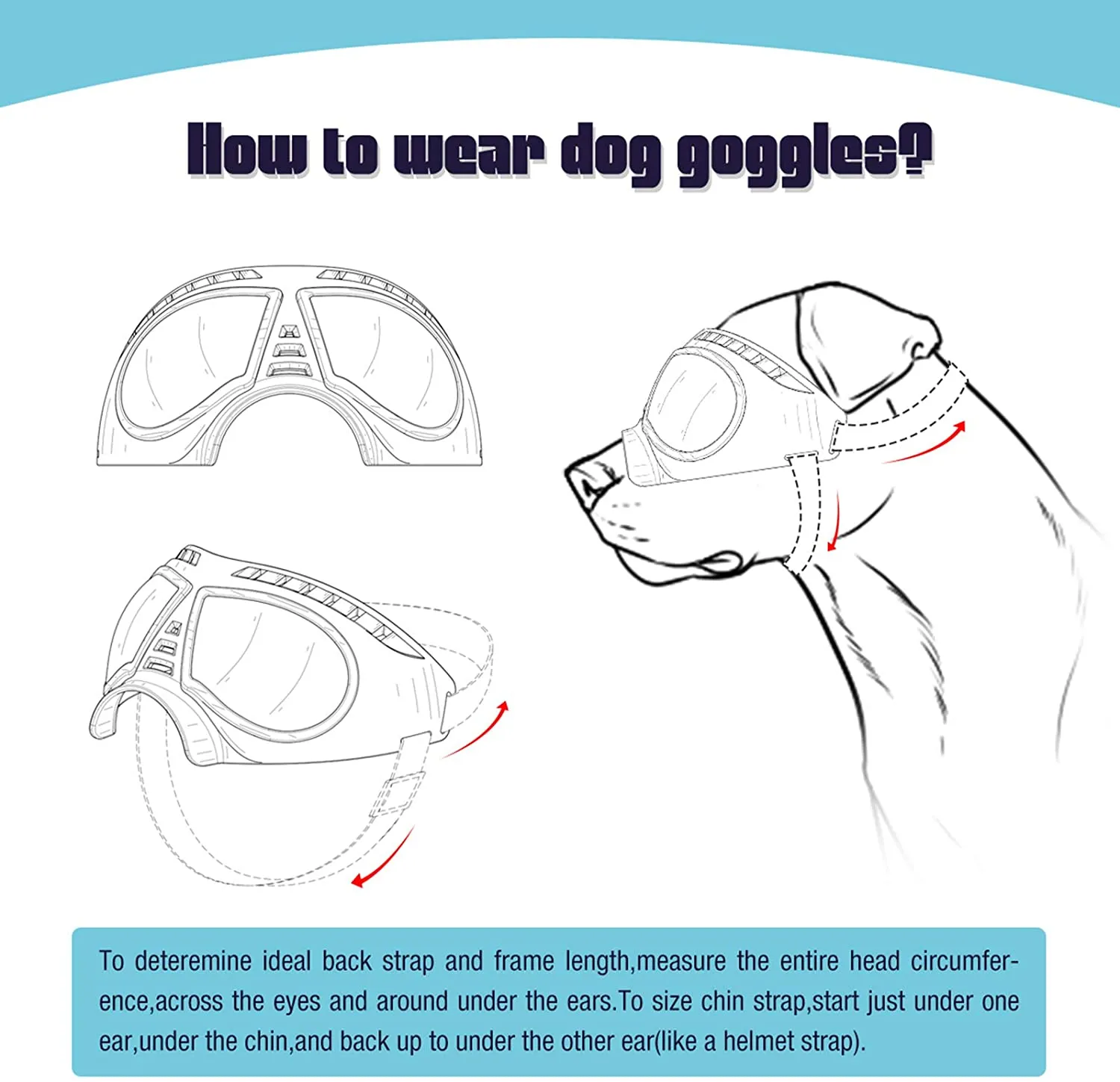 QUMY Dog Goggles Large Breed