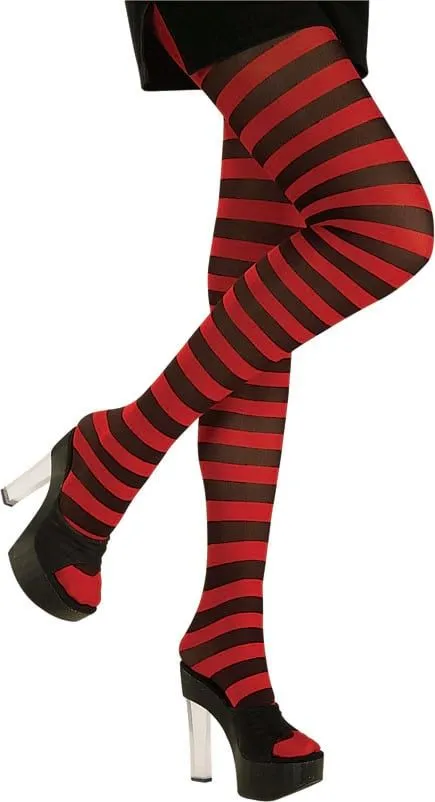 RD / BK STRIPE TIGHTS