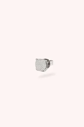 ROUND PAVÉ EAR STUD FOR MEN