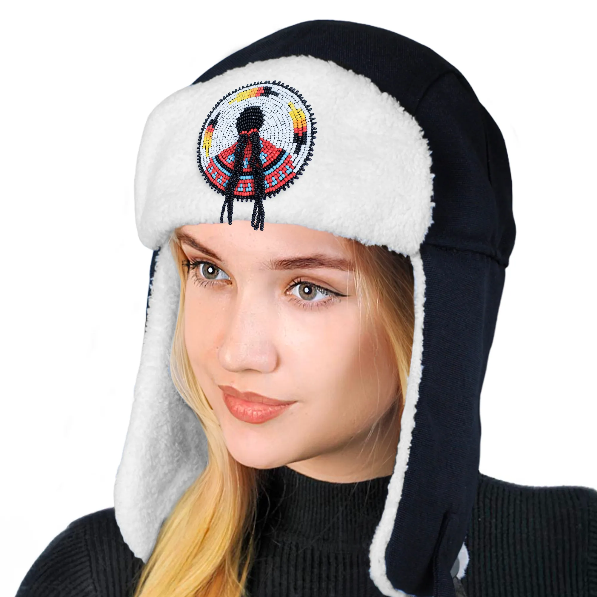 SALE 50% OFF - MMIW Winter Trapper Hats for Men Women Native American Style