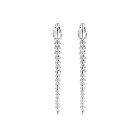 Serpent's Trace Drop Earrings - Silver