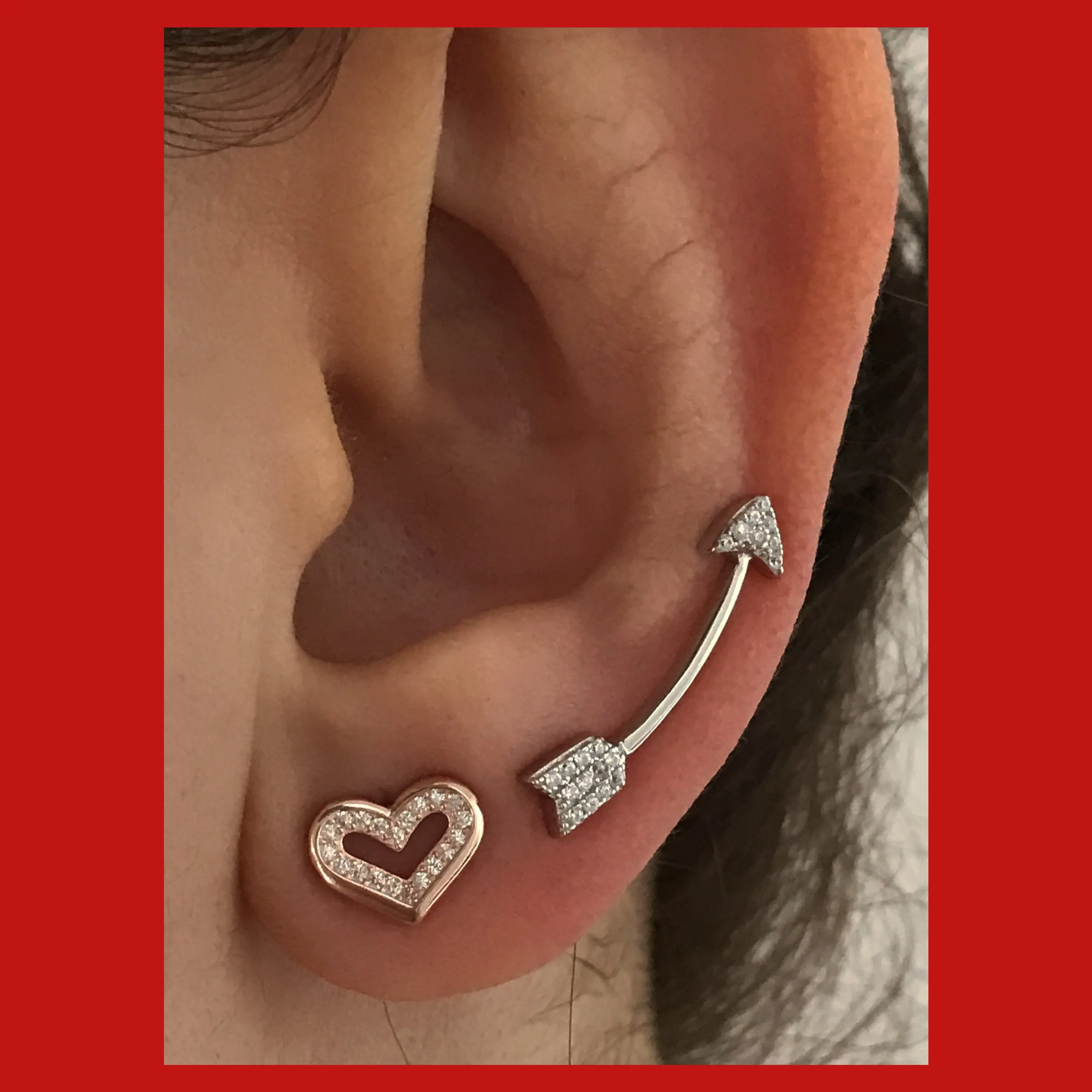 Silver Arrow Ear Climber