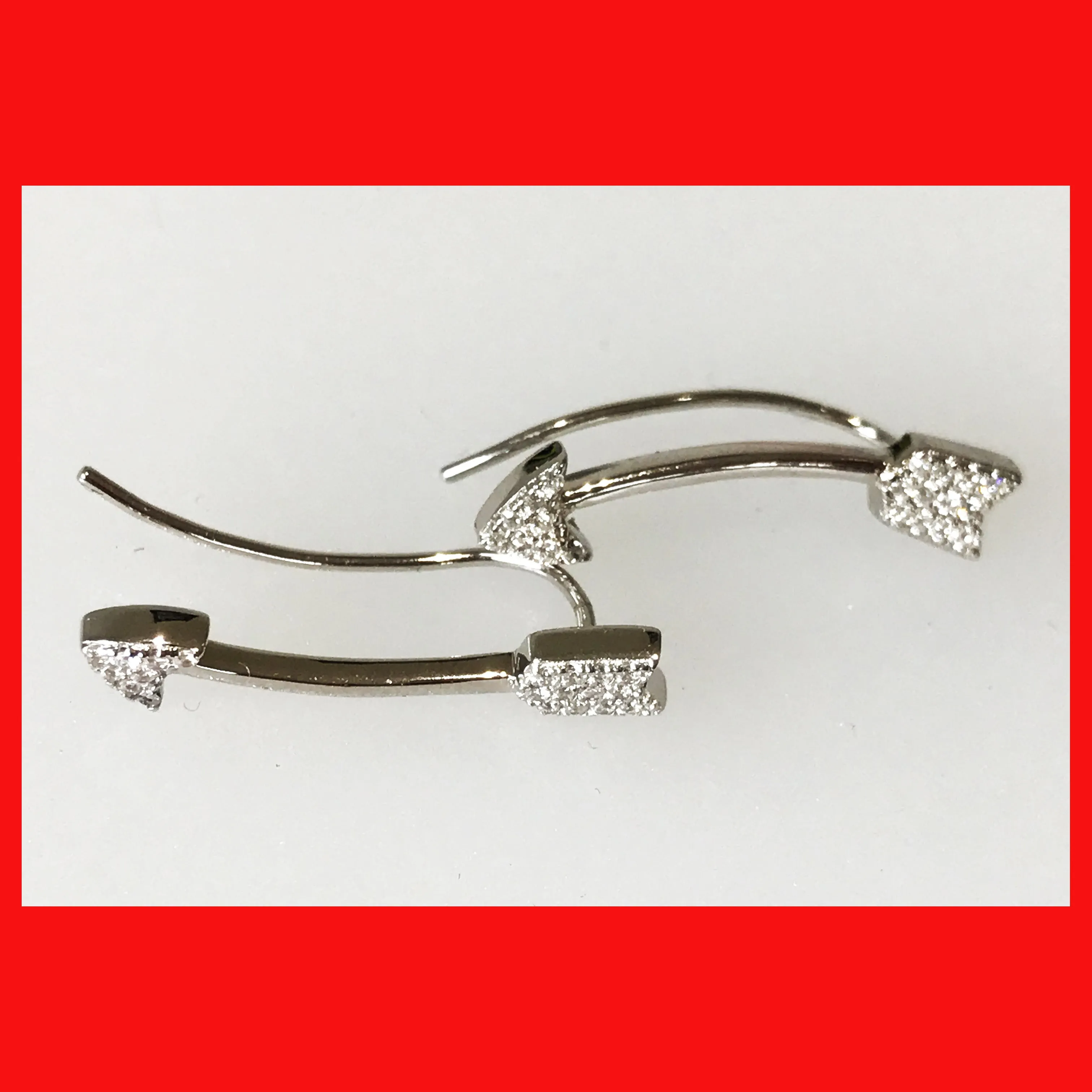 Silver Arrow Ear Climber