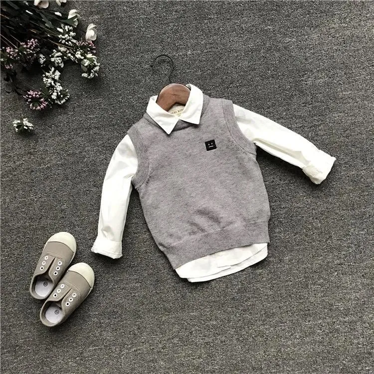 Sleeveless Jersey Pullover Sweater Vest Babies Toddlers Boys Top