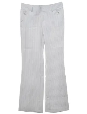 Striped Grey Classic Trousers - W30 L33