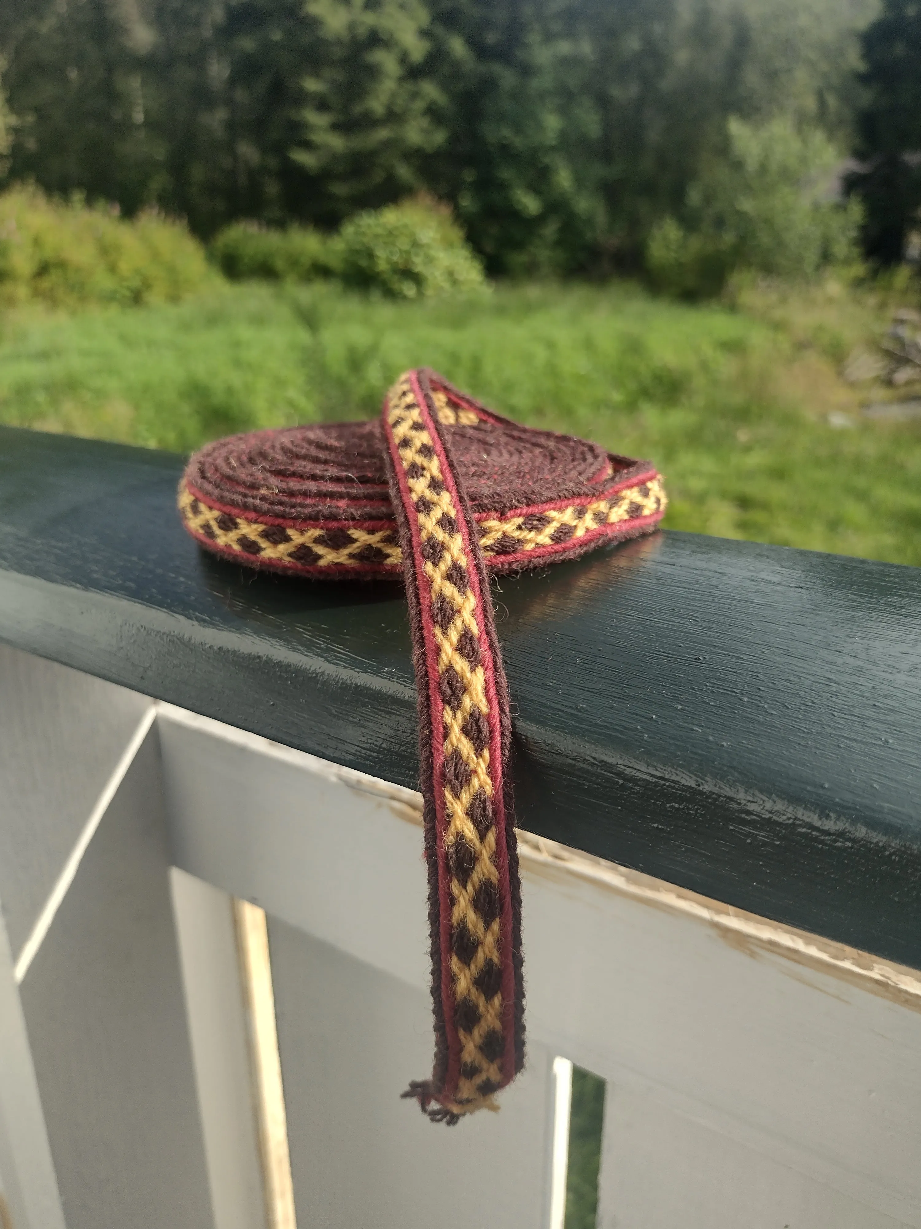 Tablet woven trim based on 13th century Latvian band from Nēkene