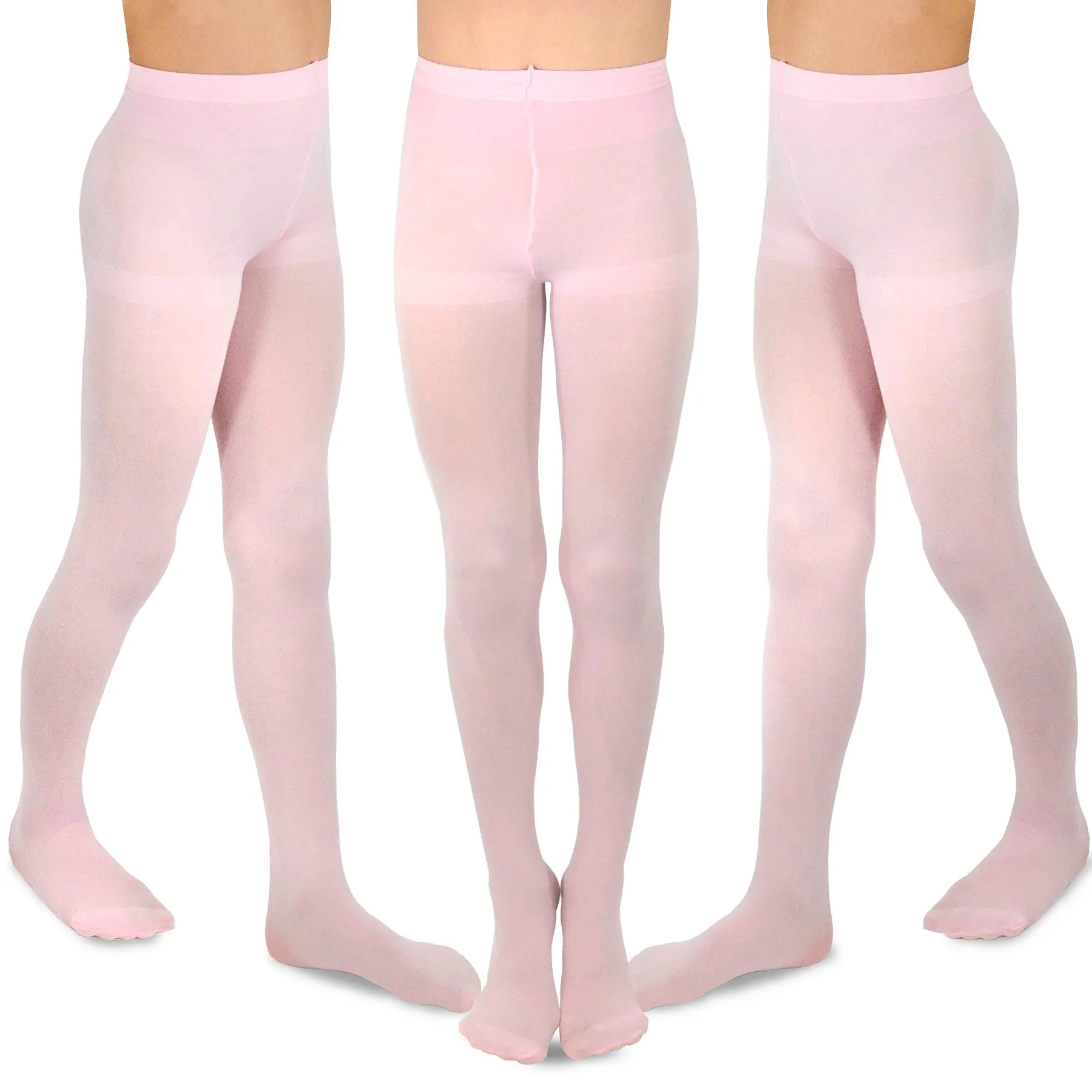 TeeHee Socks Kid's Casual Microfiber Tights Pink 3-Pack (T1609)