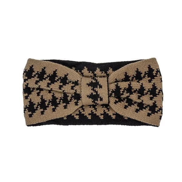 TEEK - HOUNDSTOOTH BOW HEADBAND