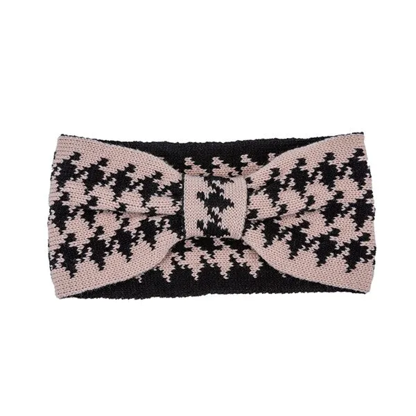 TEEK - HOUNDSTOOTH BOW HEADBAND