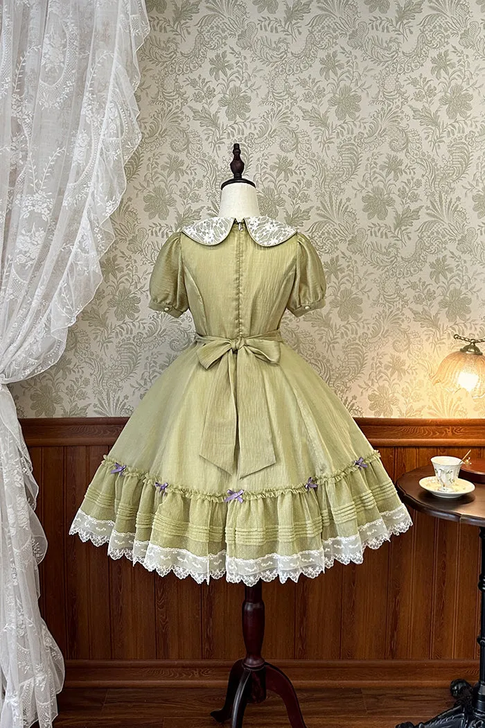 The Vineyard ~ Sweet Short Sleeve Lolita Dress Embroidered Party Dress by Alice Girl ~ Pre-order