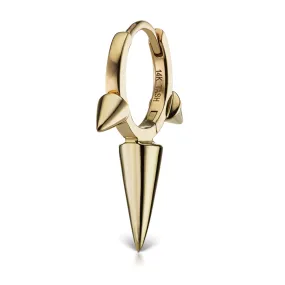 Triple Long Spike Clicker Earring by Maria Tash in Yellow Gold