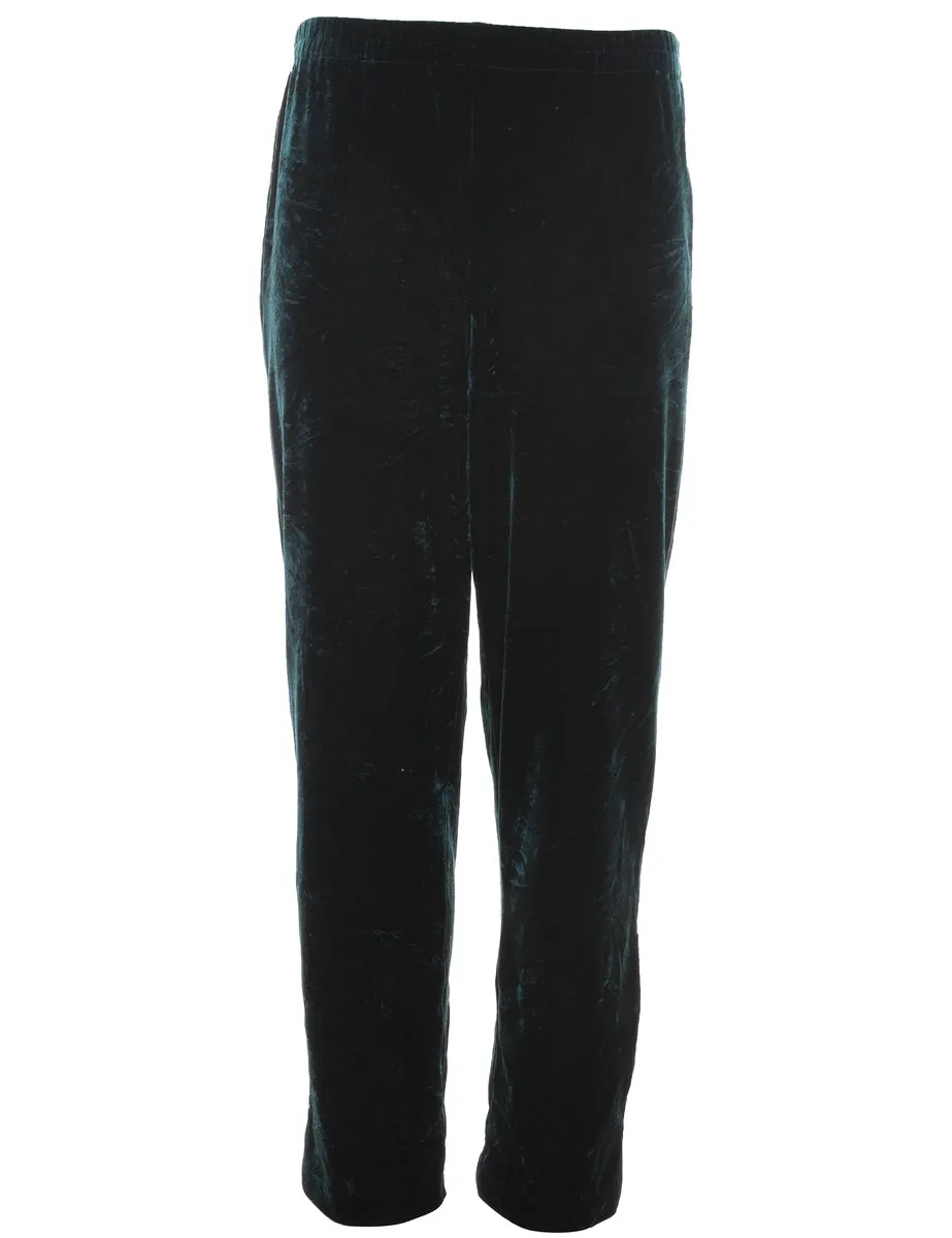 Velvet Dark Green Trousers - W29 L29