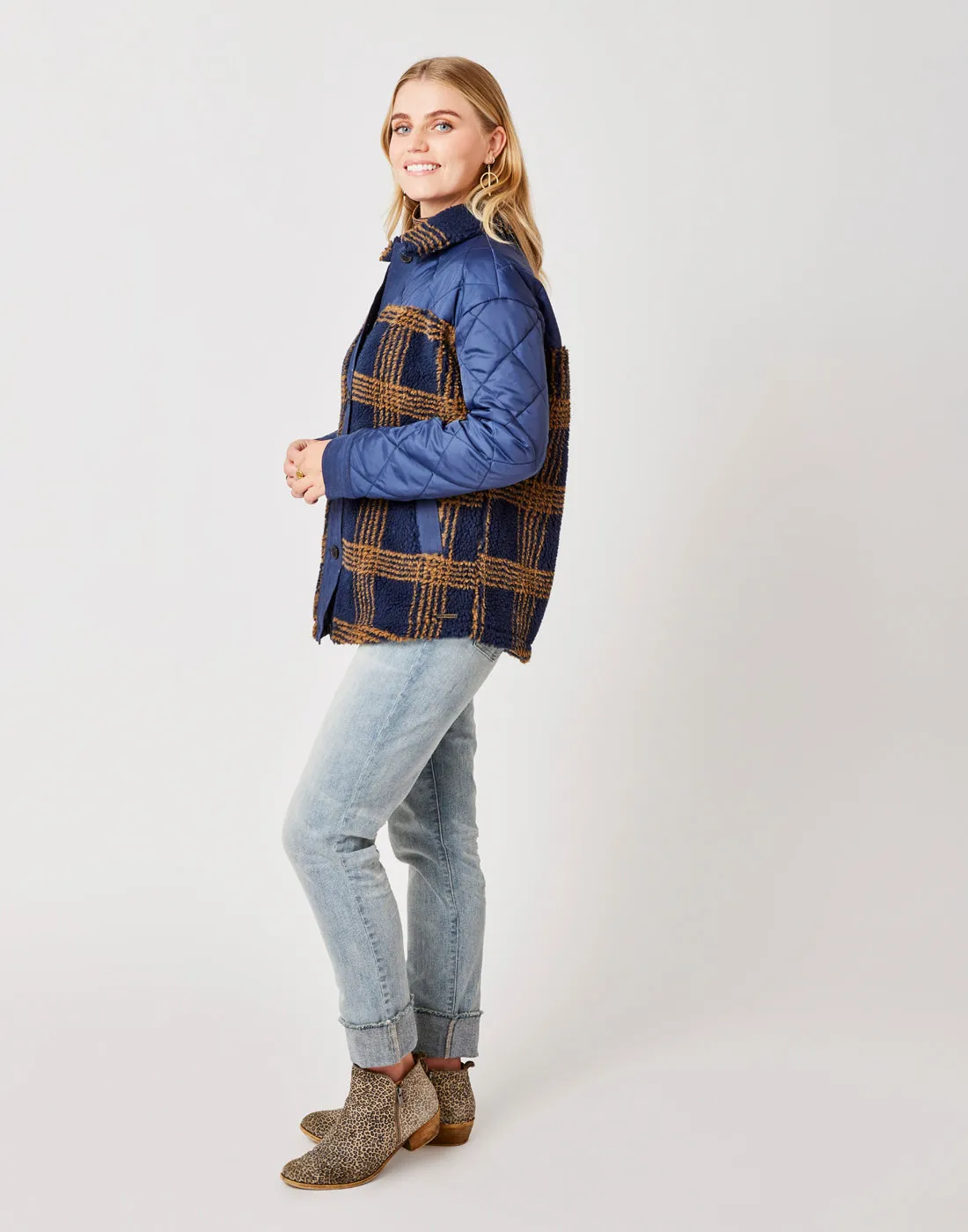 Vineyard Shacket: Navy Plaid - FINAL SALE