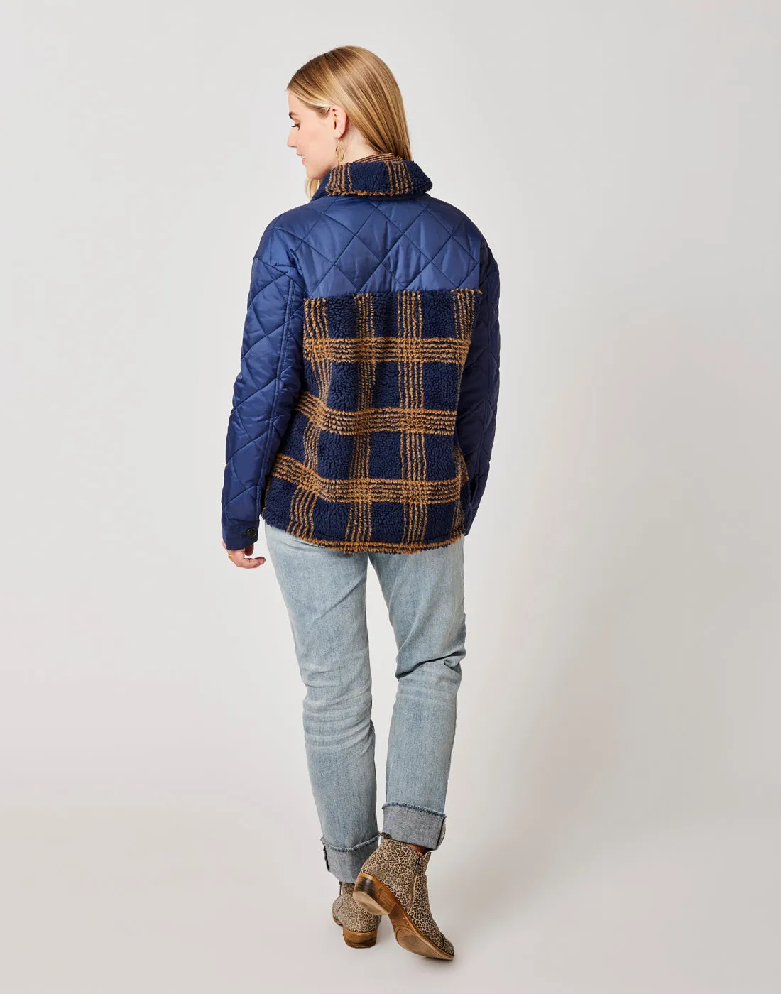 Vineyard Shacket: Navy Plaid - FINAL SALE