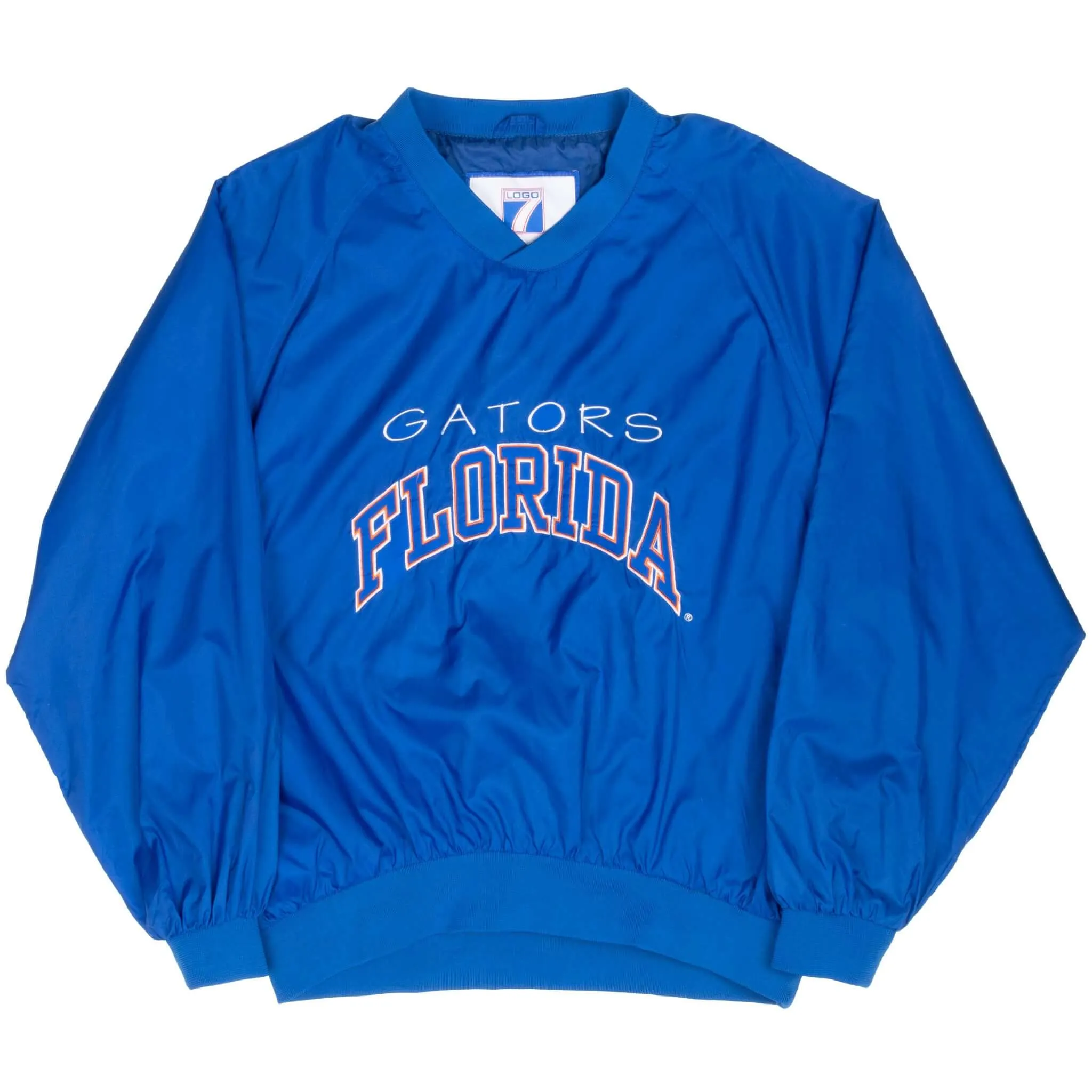 VINTAGE NCAA FLORIDA GATORS 1990S LOGO 7 WINDBREAKER PULLOVER JACKET LARGE