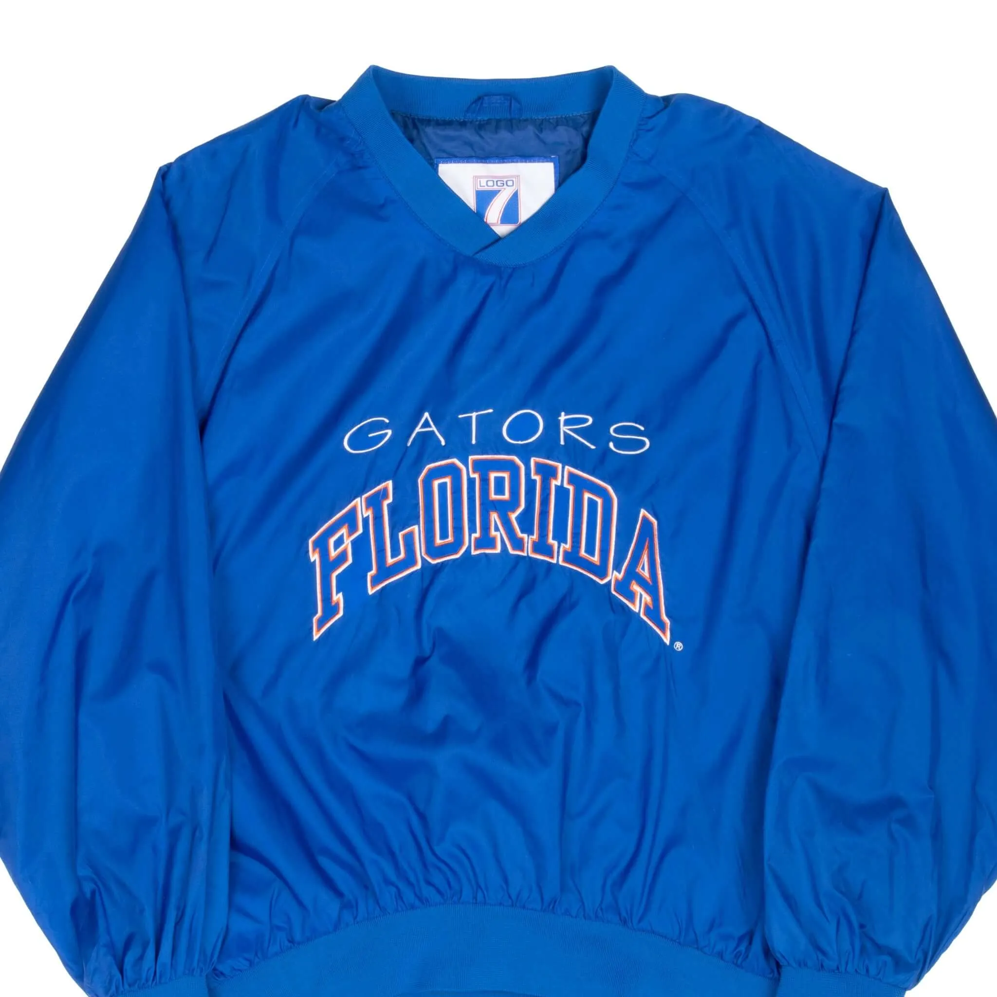 VINTAGE NCAA FLORIDA GATORS 1990S LOGO 7 WINDBREAKER PULLOVER JACKET LARGE