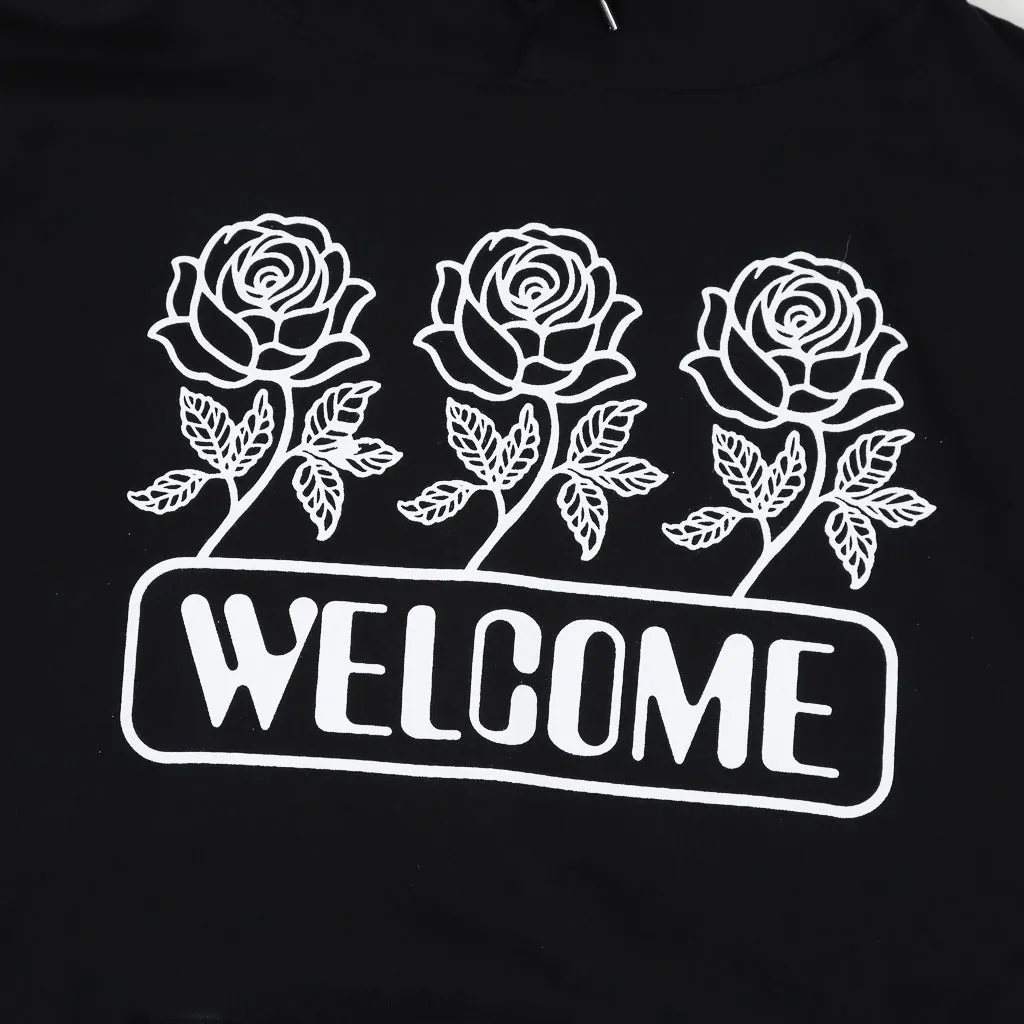 Welcome Skate Store - Roses Pullover Hooded Sweatshirt - Black