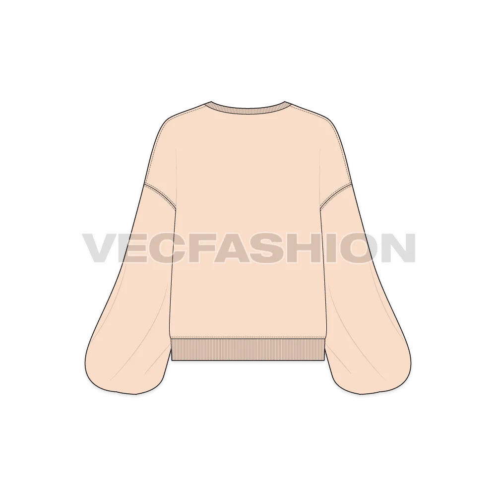 Women Baggy Pullover Sweater Vector Set